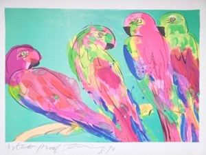 Image sur TING WALASSE "FOUR PARROTS"