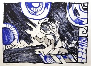 Picture of ALECHINSKY PIERRE - LITHOGRAPH "RAPPEL"